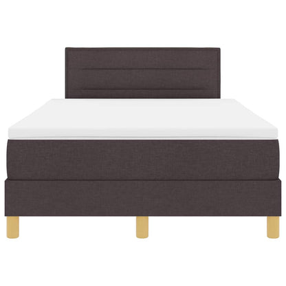 Boxspringbed met kussen Donkerbruin 120 x 200 cm Stof