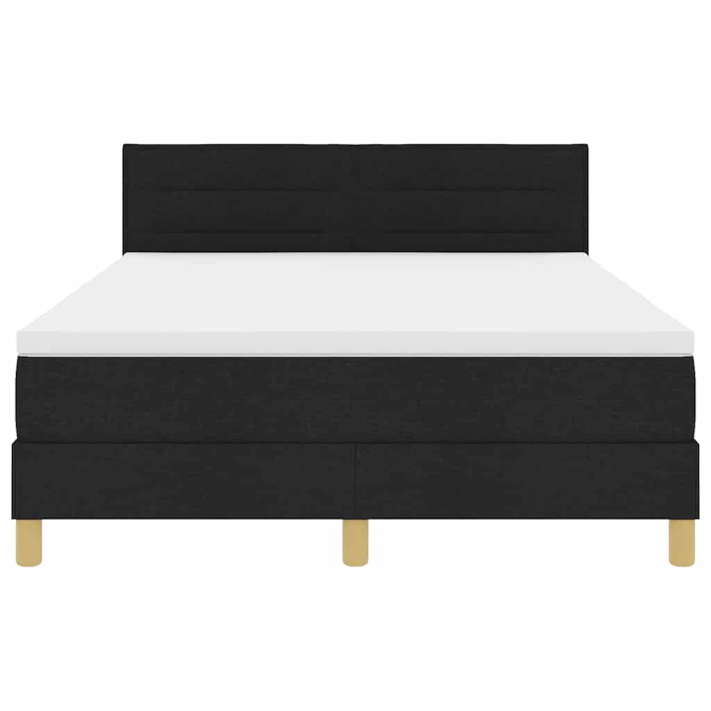 Boxspringbed met matras met matras Zwart 140 x 190 cm Stof