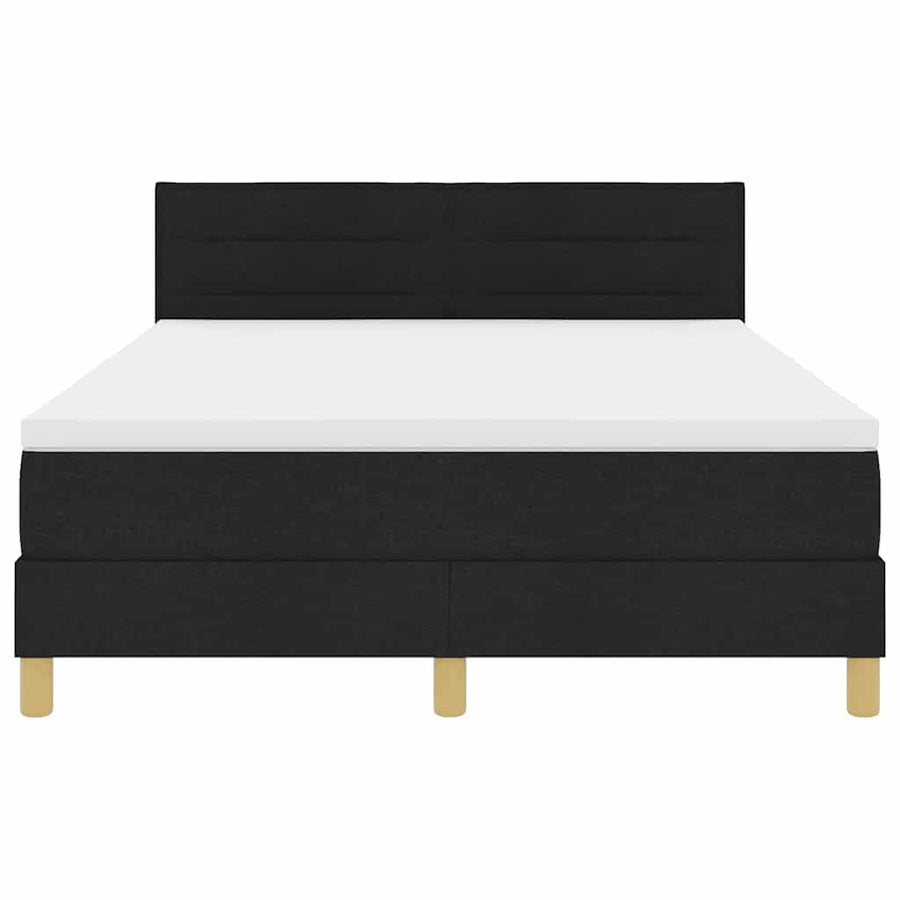 Boxspringbed met matras met matras Zwart 140 x 190 cm Stof