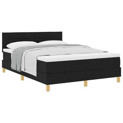 Boxspringbed met matras met matras Zwart 140 x 190 cm Stof