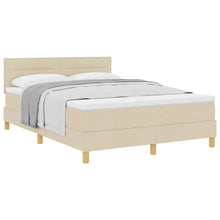 Boxspringbed met kussen met hoofdeinde Crème 160 x 200 cm Stof