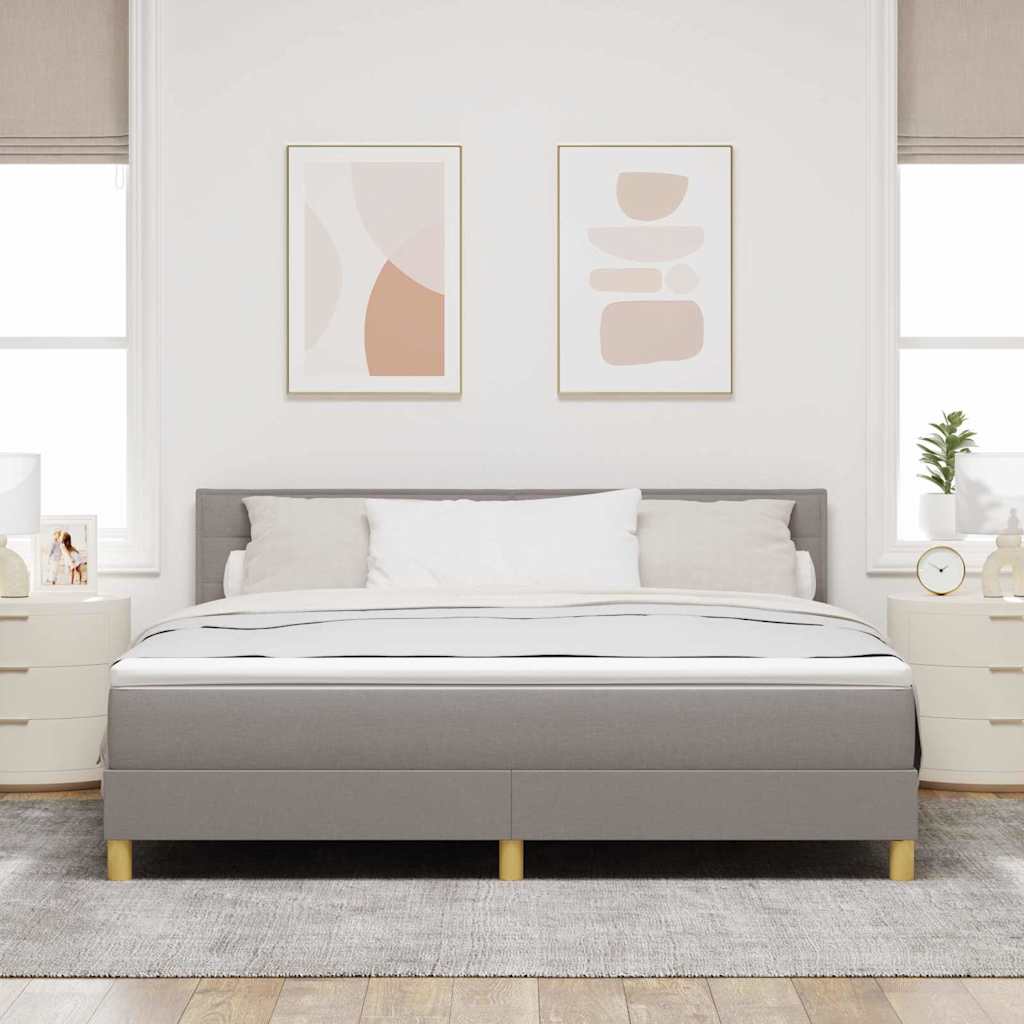 Boxspringbed met matras stof taupe 180x200 cm