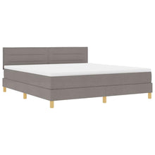 Boxspringbed met matras stof taupe 180x200 cm