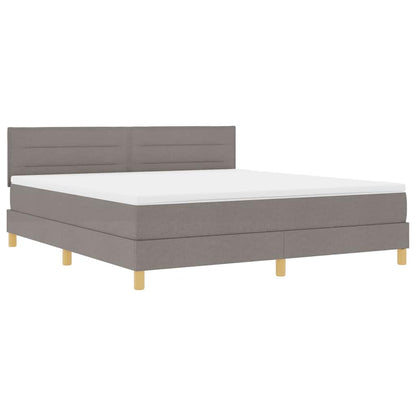 Boxspringbed met matras stof taupe 180x200 cm