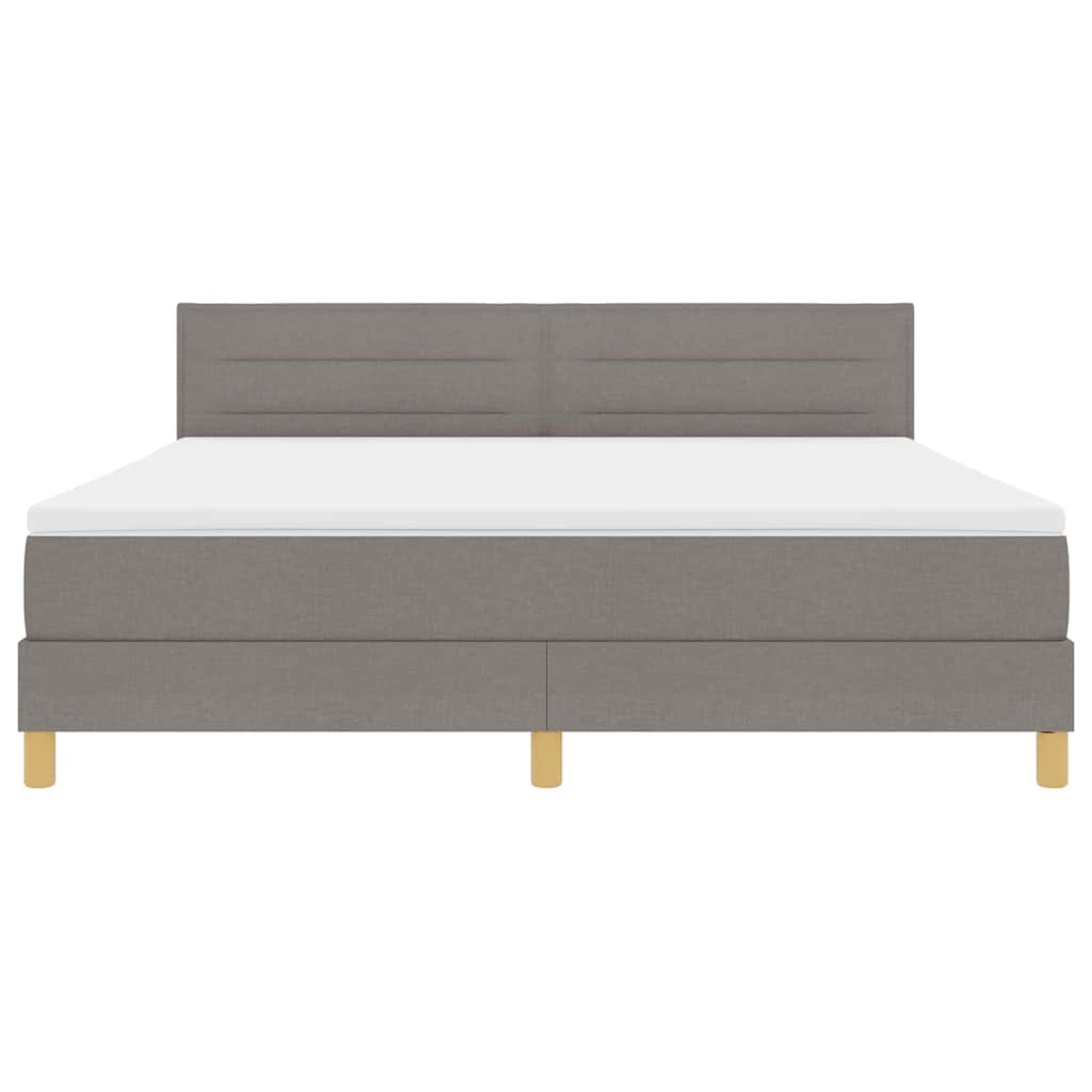 Boxspringbed met matras stof taupe 180x200 cm