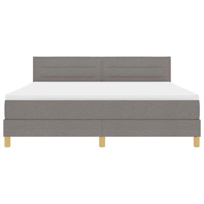 Boxspringbed met matras stof taupe 180x200 cm