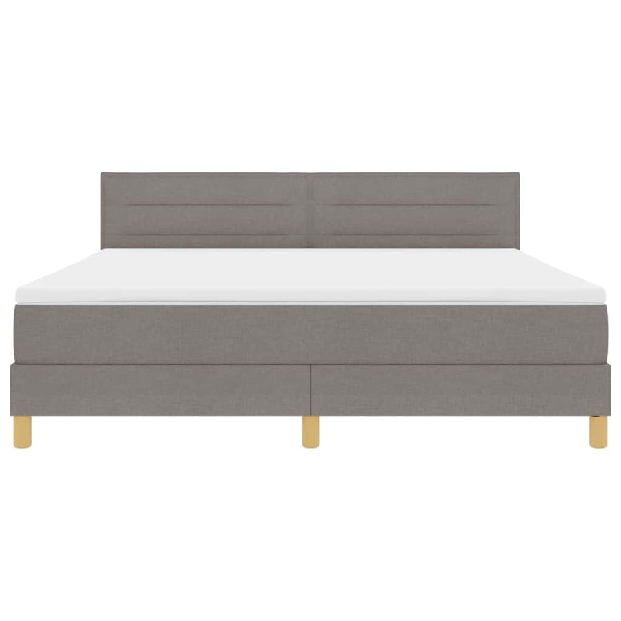 Boxspringbed met matras stof taupe 180x200 cm