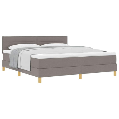 Boxspringbed met matras stof taupe 180x200 cm