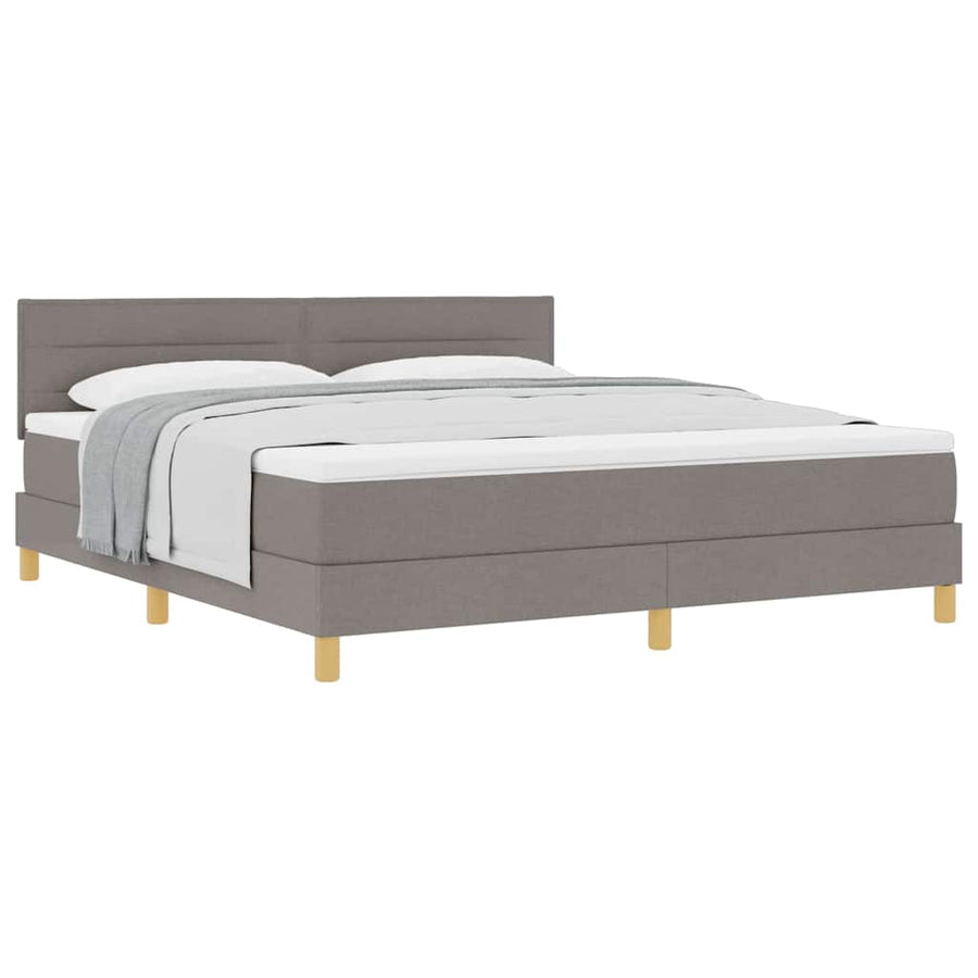 Boxspringbed met matras stof taupe 180x200 cm