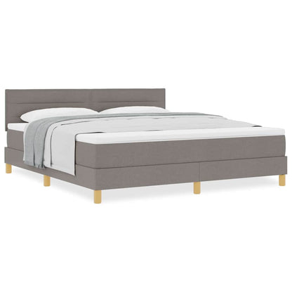 Boxspringbed met matras stof taupe 180x200 cm