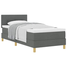 Boxspringbed met kussen Donkergrijs 90 x 200 cm Stof