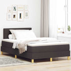 Boxspringbed met matras 120x190 cm donkerbruin stof