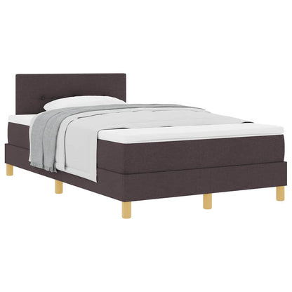 Boxspringbed met matras Donkerbruin 120 x 190 cm Stof