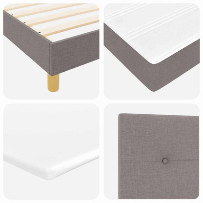 Boxspringbed met kussen met hoofdeinde Taupe 120 x 190 cm Stof