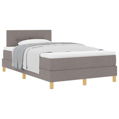 Boxspringbed met kussen met hoofdeinde Taupe 120 x 190 cm Stof