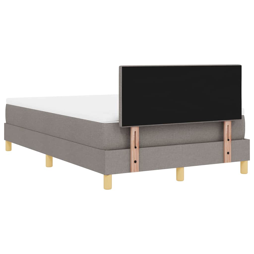 Boxspringbed met kussen met hoofdeinde Taupe 120 x 190 cm Stof