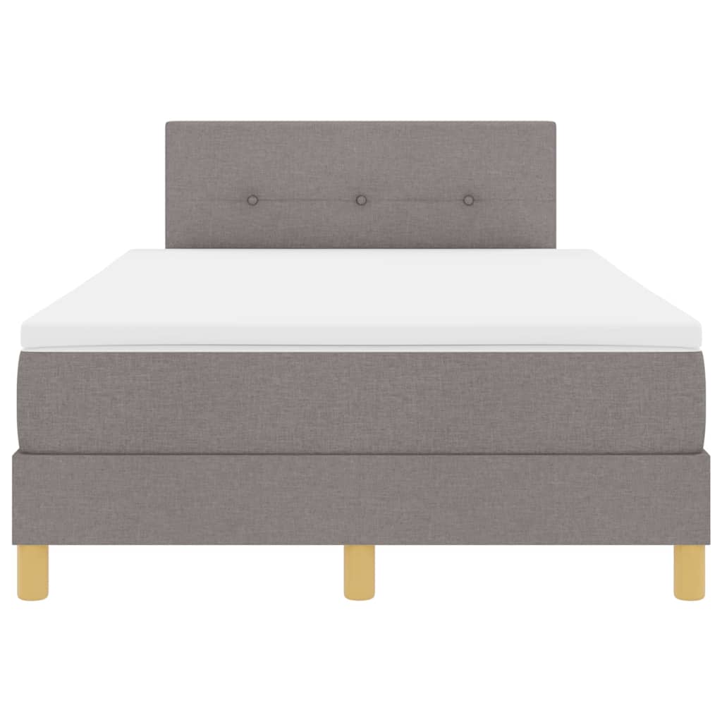 Boxspringbed met kussen met hoofdeinde Taupe 120 x 190 cm Stof