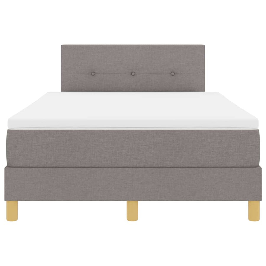 Boxspringbed met kussen met hoofdeinde Taupe 120 x 190 cm Stof