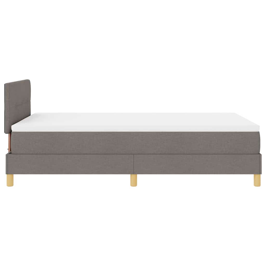Boxspringbed met kussen met hoofdeinde Taupe 120 x 190 cm Stof