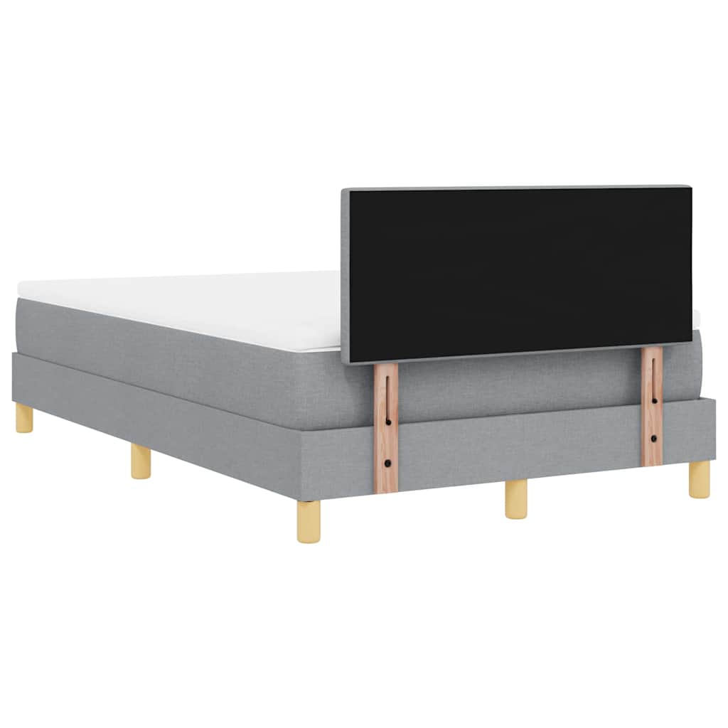 Boxspringbed met kussen Lichtgrijs 120 x 200 cm Stof