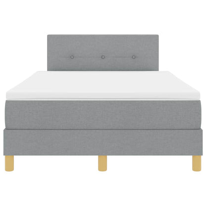 Boxspringbed met kussen Lichtgrijs 120 x 200 cm Stof