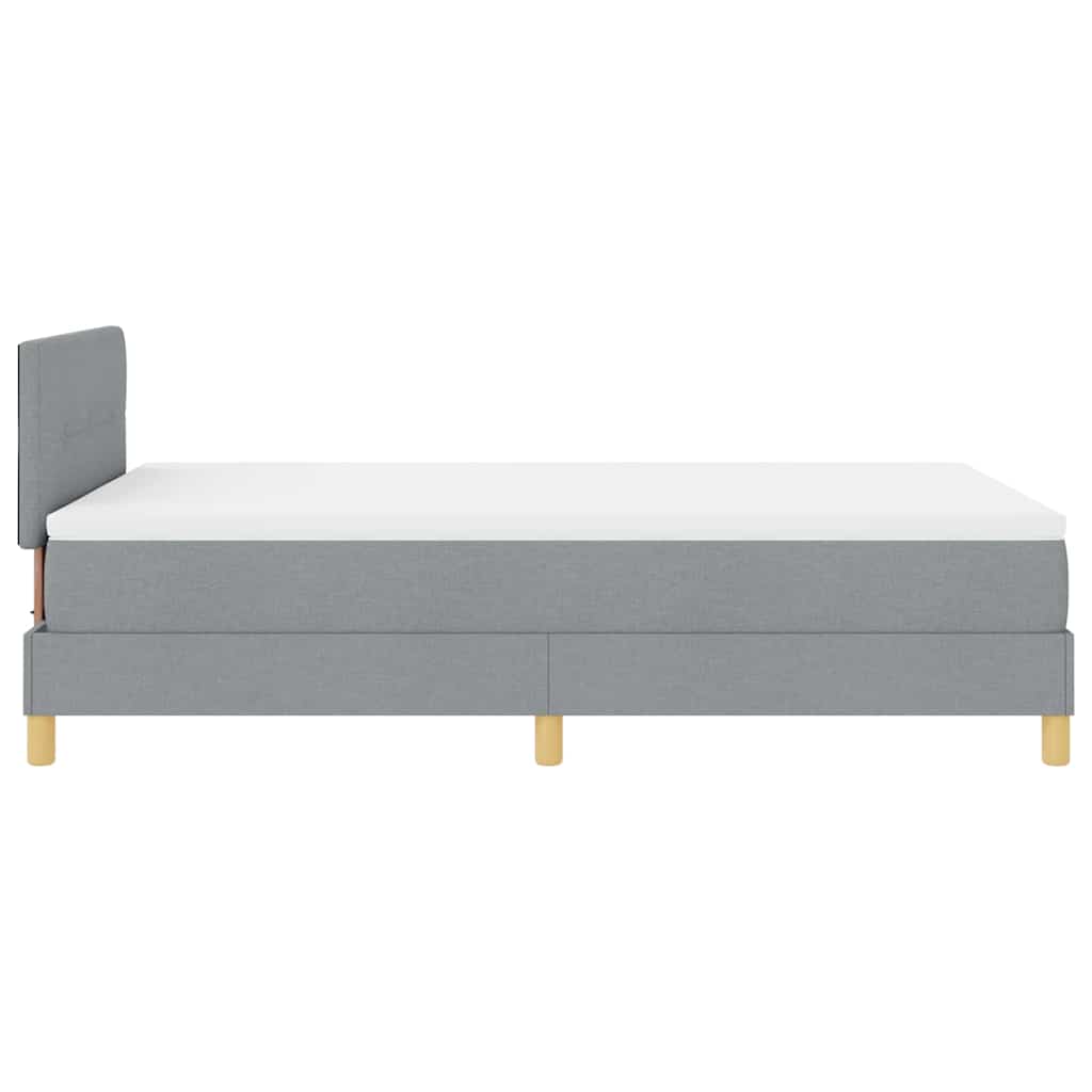 Boxspringbed met kussen Lichtgrijs 120 x 200 cm Stof