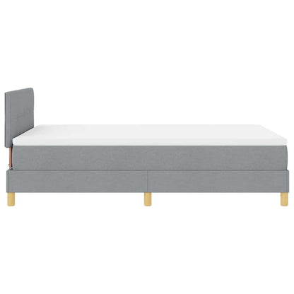 Boxspringbed met kussen Lichtgrijs 120 x 200 cm Stof