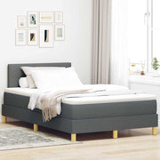 Boxspringbed 120x200 cm donkergrijs stof