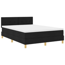 Boxspringbed met matras met matras Zwart 140 x 190 cm Stof