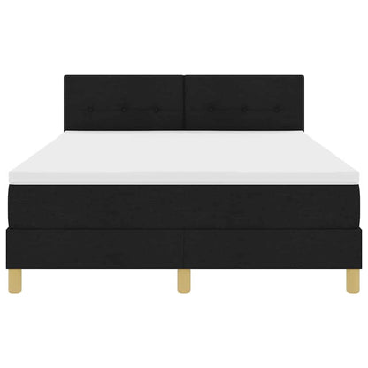 Boxspringbed met matras met matras Zwart 140 x 190 cm Stof