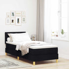 Boxspringbed 80x200 cm zwart stof