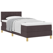Boxspringbed met matras Donkerbruin 90 x 190 cm Stof