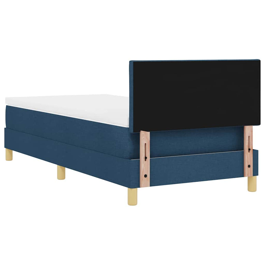 Boxspringbed met matras met hoofdeinde Blauw 100 x 200 cm Stof
