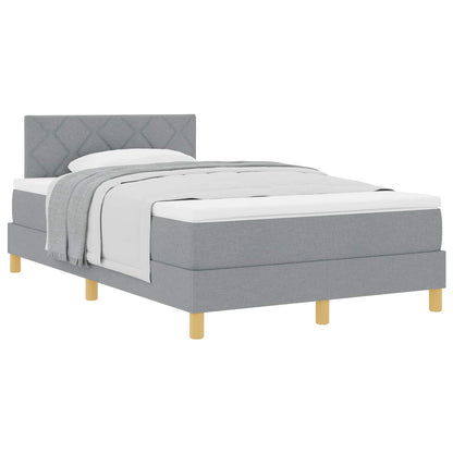 Boxspringbed met kussen Lichtgrijs 120 x 190 cm Stof