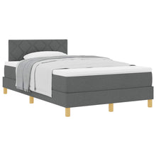 Boxspringbed met matras Donkergrijs 120 x 190 cm Stof
