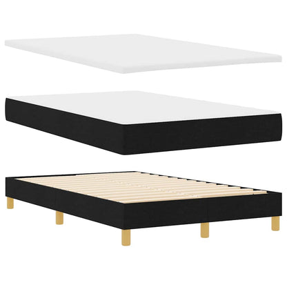 Boxspringbed met matras met hoofdeinde Zwart 120 x 190 cm Stof