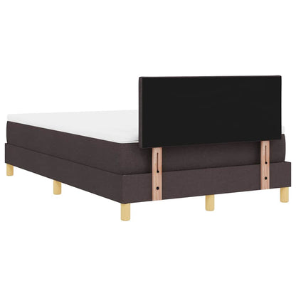 Boxspringbed met matras Donkerbruin 120 x 190 cm Stof