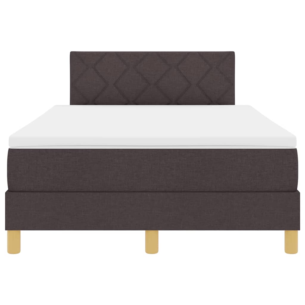 Boxspringbed met matras Donkerbruin 120 x 190 cm Stof