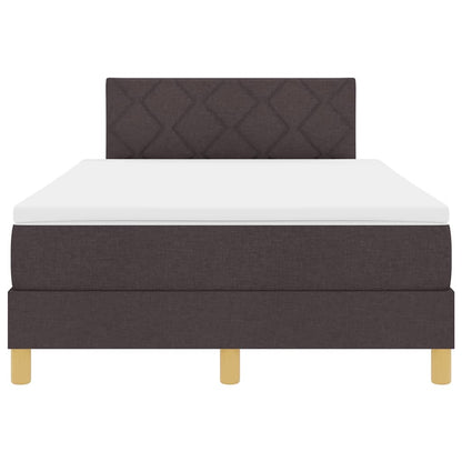 Boxspringbed met matras Donkerbruin 120 x 190 cm Stof
