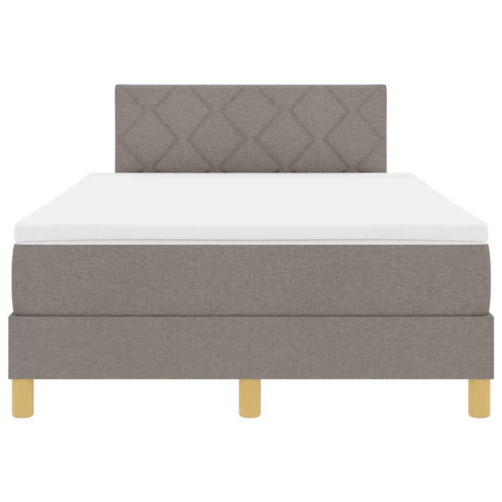 Boxspringbed met matras met hoofdeinde Taupe 120 x 190 cm Stof