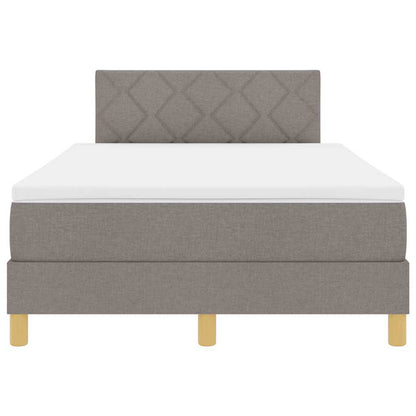 Boxspringbed met matras met hoofdeinde Taupe 120 x 190 cm Stof