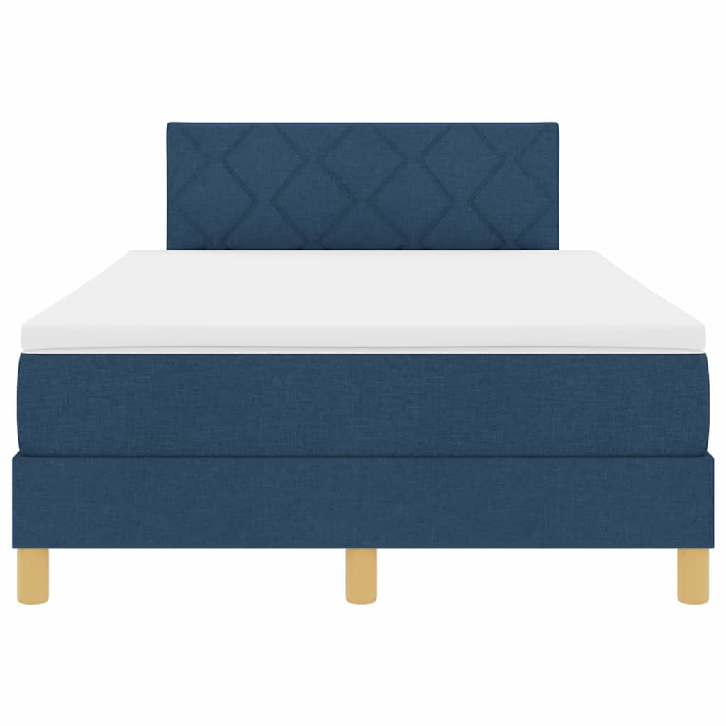 Boxspringbed met matras met hoofdeinde Blauw 120 x 190 cm Stof