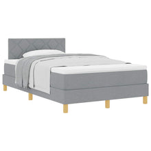 Boxspringbed met kussen Lichtgrijs 120 x 200 cm Stof