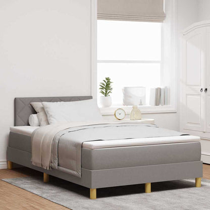 Boxspringbed met matras met hoofdeinde Taupe 120 x 200 cm Stof