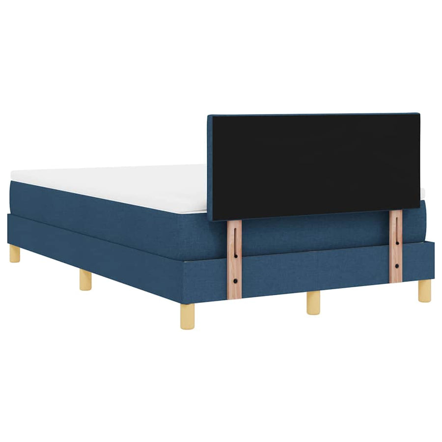 Boxspringbed met matras met hoofdeinde Blauw 120 x 200 cm Stof