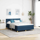 Boxspringbed 140x190 cm blauw stof