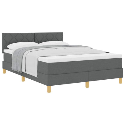 Boxspringbed met kussen Donkergrijs 160 x 200 cm Stof