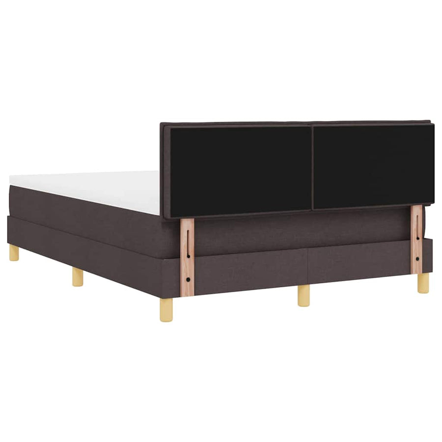 Boxspringbed met kussen Donkerbruin 160 x 200 cm Stof