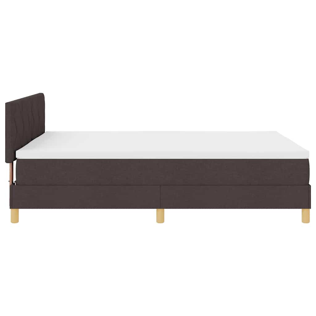 Boxspringbed met kussen Donkerbruin 160 x 200 cm Stof