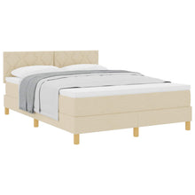 Boxspringbed met kussen met hoofdeinde Crème 160 x 200 cm Stof
